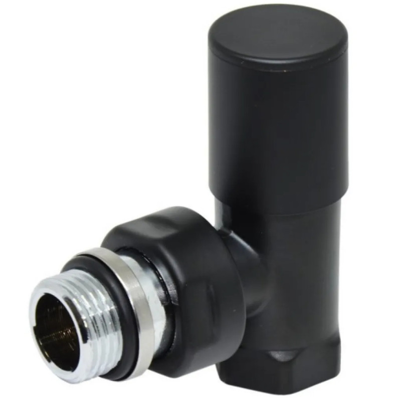 Carlo Poletti Кран радиаторный угловой BLACK MATTE Ø1/2" COMPACT (V150310EFS9005O)