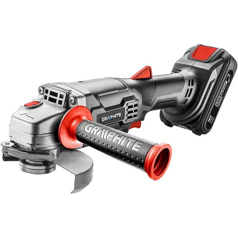 Graphite Шліфмашина кутова акумуляторна Energy + 115мм 18В 10000об·хв 1.5кг без АКБ та ЗП (58G003)