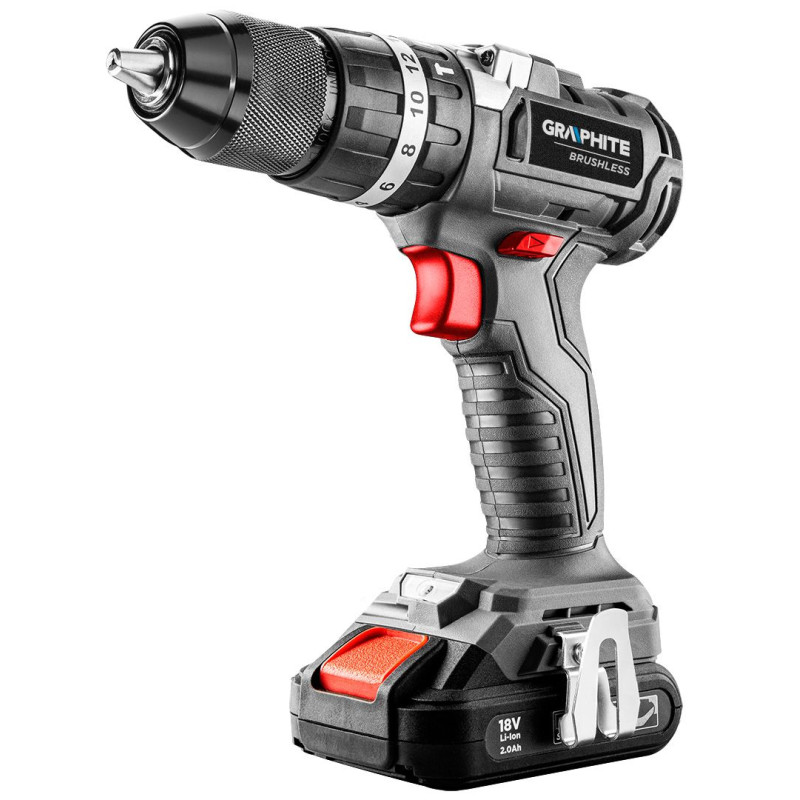 Graphite Шурупокрут-дриль акумуляторний Energy+ 18В безщітковий 58Нм 3 швидкості 0-500·0-1700об·хв 1.21кг без АКБ та ЗП (58G020)