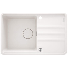 Deante Мийка кухонна Momi, граніт, прямокут., з крилом, 780х500х230мм, чаша - 1, врізна, алебастр + кухонна дошка (ZKM_A113)