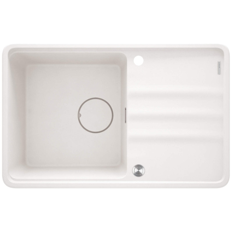 Deante Мийка кухонна Momi, граніт, прямокут., з крилом, 780х500х230мм, чаша - 1, врізна, алебастр + кухонна дошка (ZKM_A113)