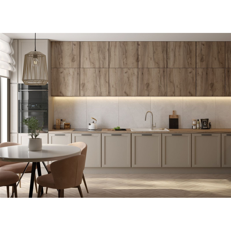 Deante Мийка кухонна Momi, граніт, прямокут., з крилом, 780х500х230мм, чаша - 1, врізна, алебастр + кухонна дошка (ZKM_A113)