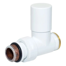 Carlo Poletti Кран радиаторный прямой БЕЛЫЙ Ø1/2" х 24-19 COMPACT (V150511EF)