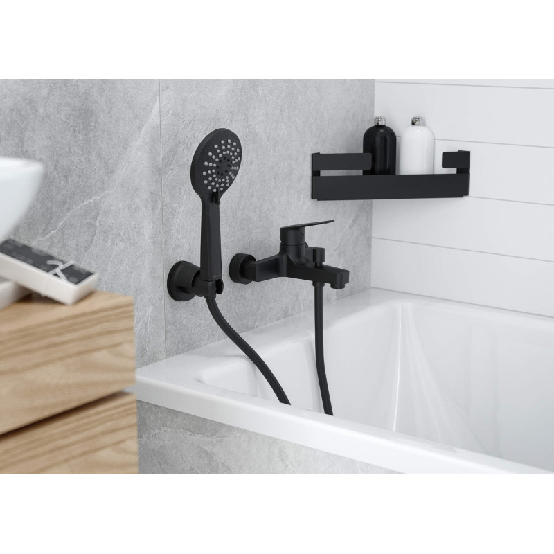 Deante Змішувач для ванни Jasmin, довж. виливу - 150мм, неповоротний, 1важіль, чорний (BGJ_N10M)