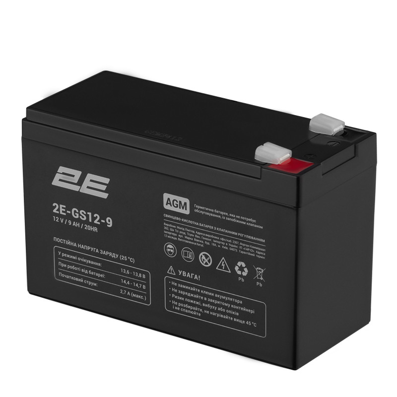 Акумуляторна батарея 2E GS, 12В, 9А•год, AGM (2E-GS12-9)