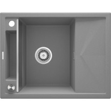 Deante Мийка кухонна Magnetic, граніт, прямокут., з крилом, 640х500х219мм, чаша - 1, врізна, сірий (ZRM_S11A)