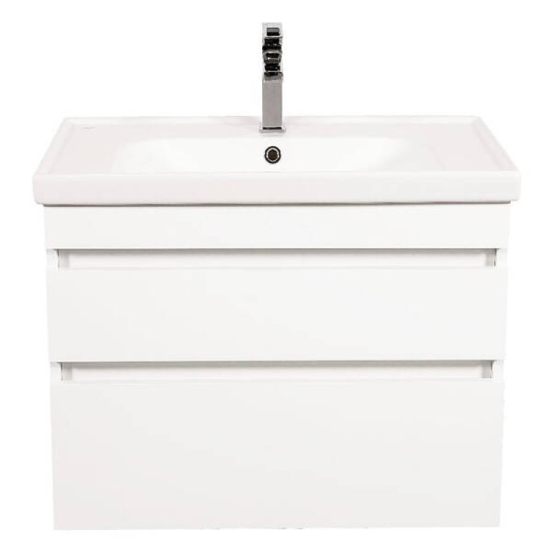 Аквародос Тумба AQUARODOS Вінтаж (білий глянець) 80 см з умивальником Frame (консольна) (10467)