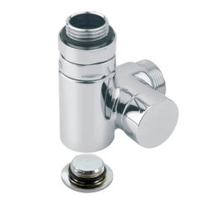 Carlo Poletti Кран отсекающий трехосевой БЕЛЫЙ Ø1/2″x3/4″ SX (левый) COMBI CORNER (подкл. тену) (V110212ESX)