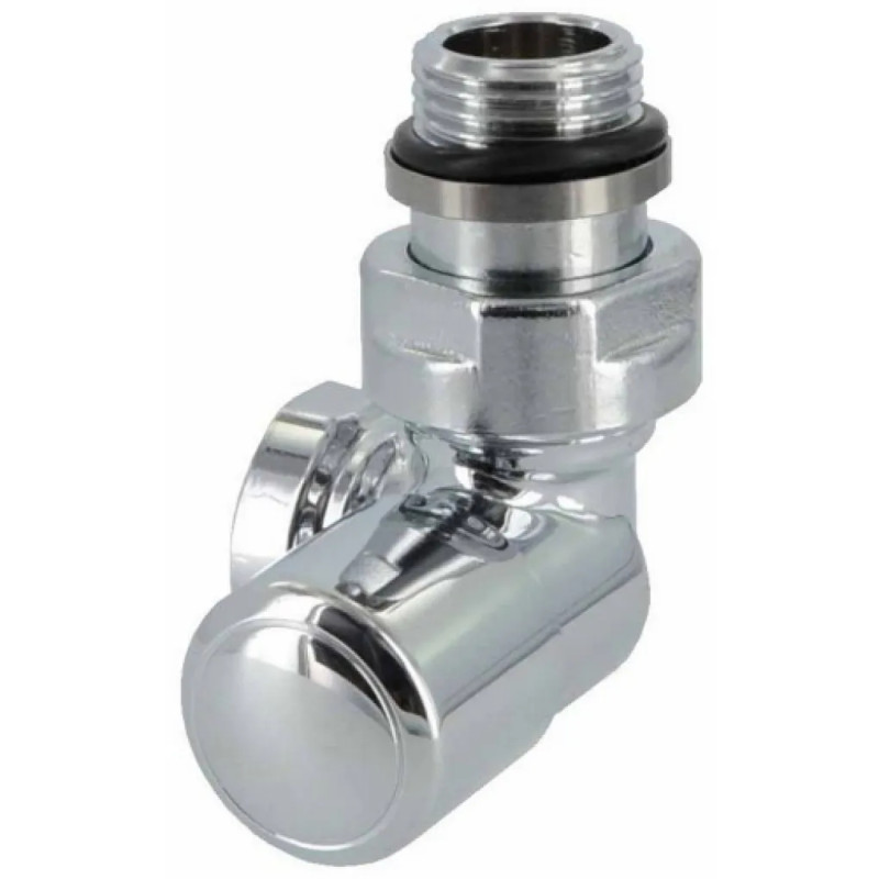 Carlo Poletti Кран отсекающий трехосевой ХРОМ Ø1/2″ DX (правый) FIRST CORNER (V174410CBDX)