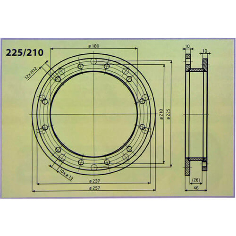 DRAZICE Редукційний фланець 225/210 (100641133)