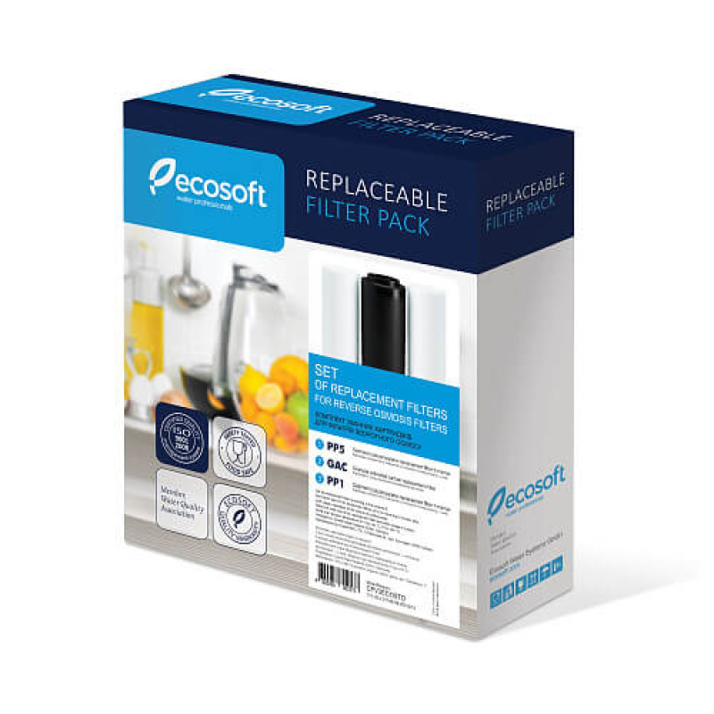 ECOSOFT Комплект картриджів 1-2-3 для фільтрів зворотного осмосу (CPV3ECOSTD)