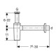 Geberit Сифон пляшковий для умивальника , горизонтальний випуск: d=40мм (151.035.21.1)