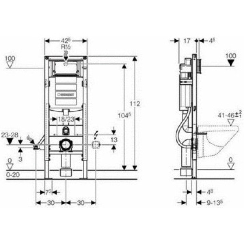 Geberit Система інсталяції Duofix Sigma 112 (111.350.00.5)