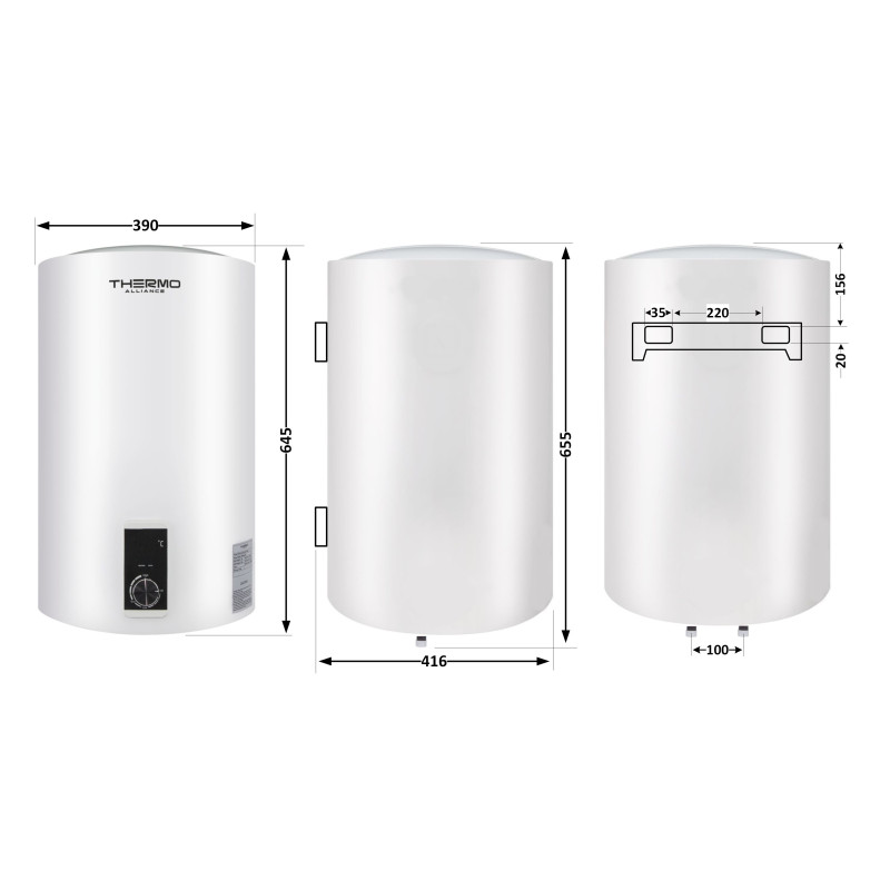 Thermo Alliance Водонагрівач (бойлер) електричний 50 л. D50V20J2DK