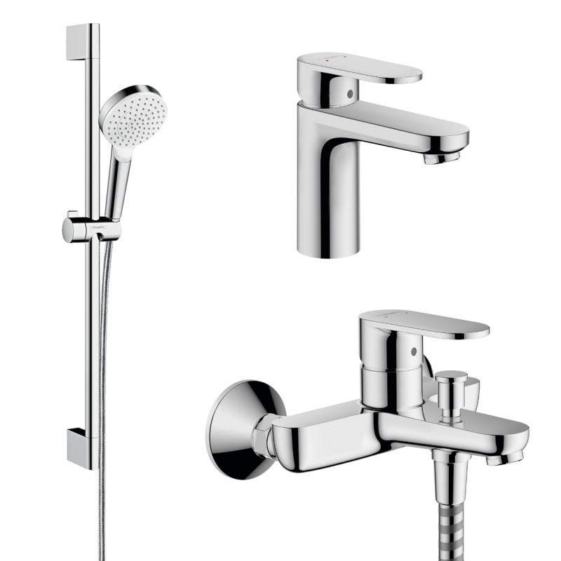 Hansgrohe Набор смесителей для ванны Vernis Blend, раковина 100 (71551000+71440000+26533400)