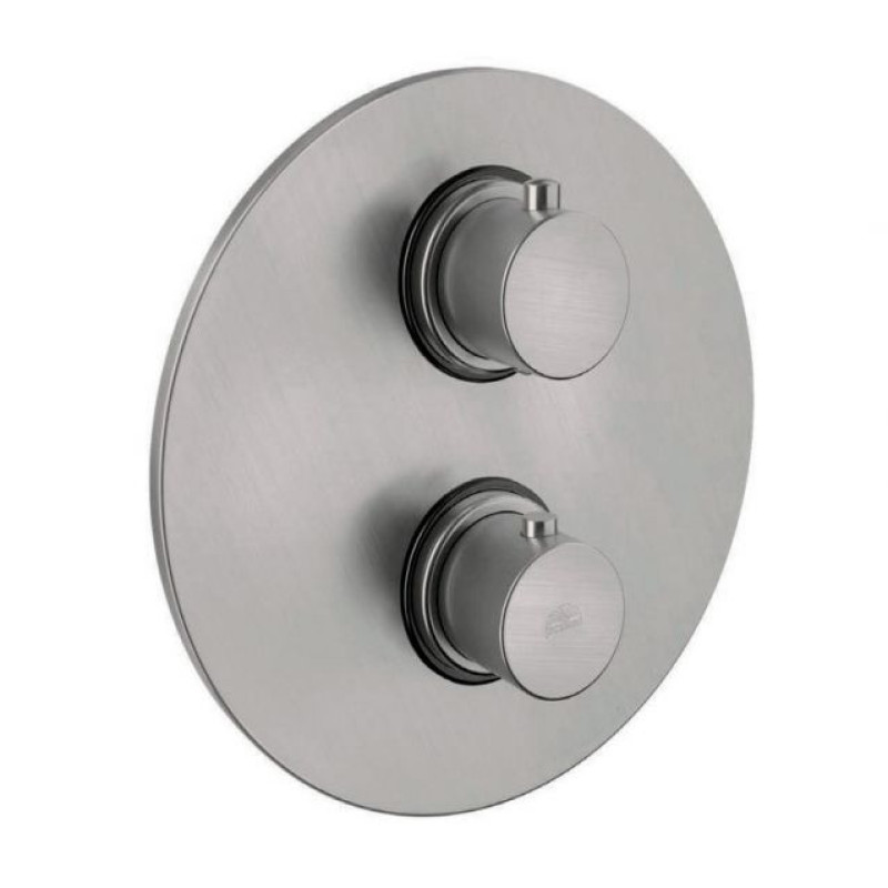 Paffoni Змішувач для душу з термостатом Light на 2 споживача, сталь. (LIQ018ST)