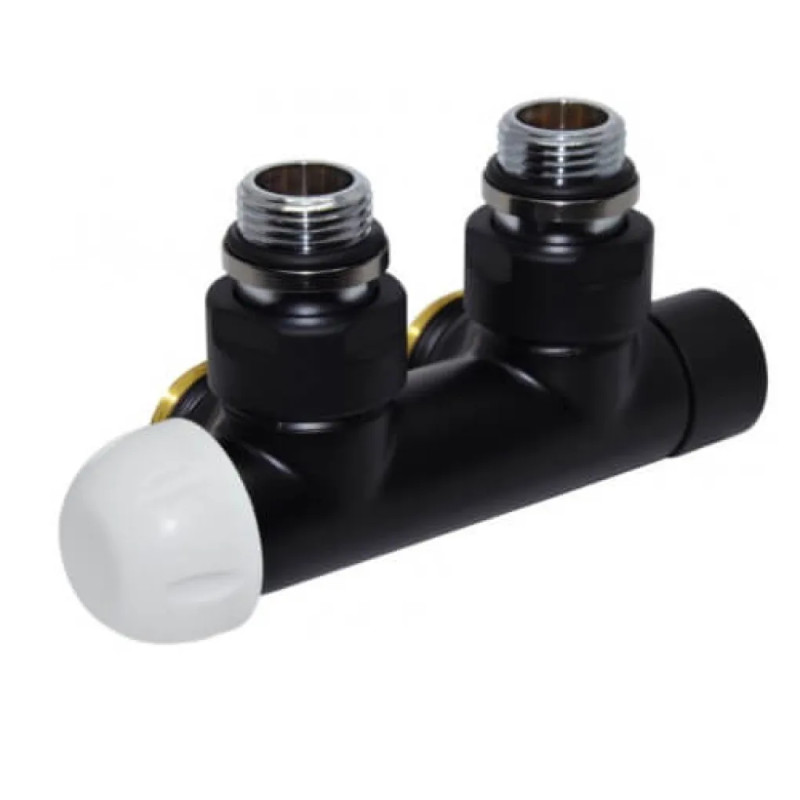 Carlo Poletti Узел термостатический TWIN THERMO BLACK MATTE угл. Ø1/2″ З x 3/4″ EK 50 мм ЛЕВЫЙ (V37110EFS9005OSBSX)