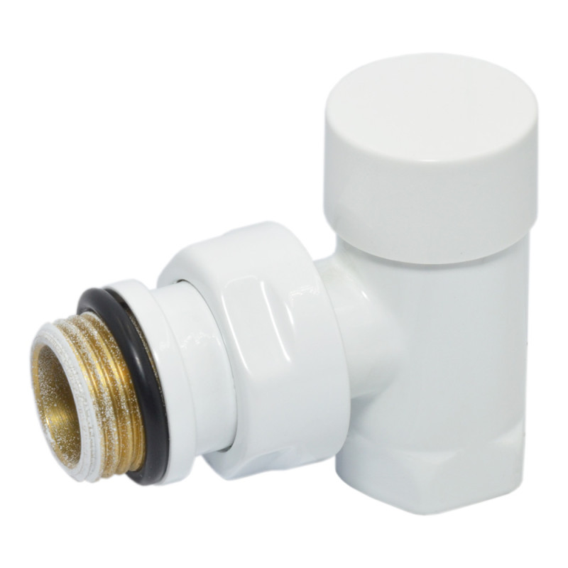 Carlo Poletti Кран отсекающий угловой БЕЛЫЙ Ø1/2″ COMPACT (V150410EF)