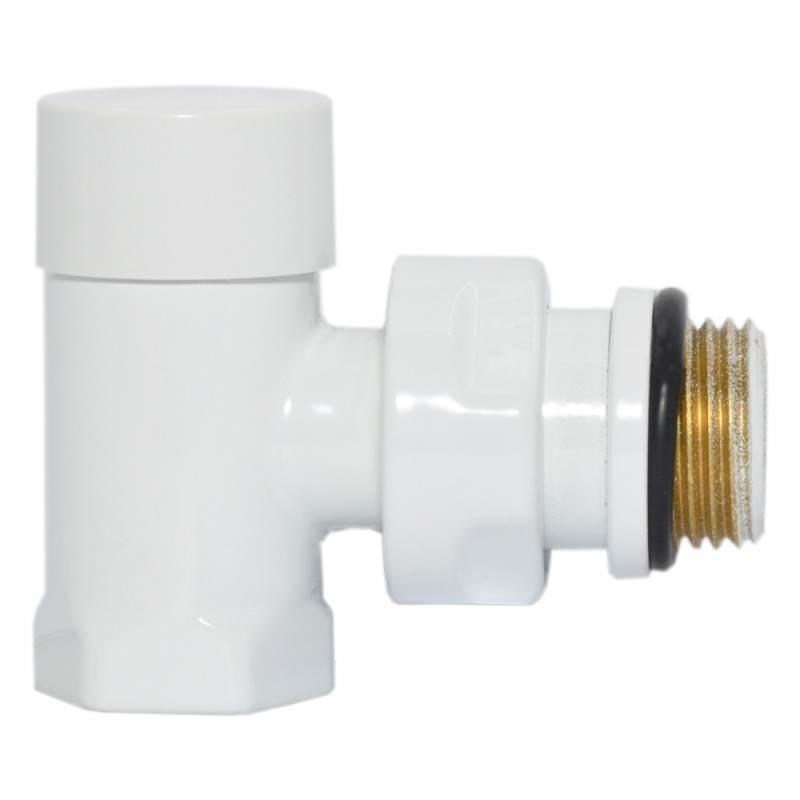 Carlo Poletti Кран отсекающий угловой БЕЛЫЙ Ø1/2″ COMPACT (V150410EF)