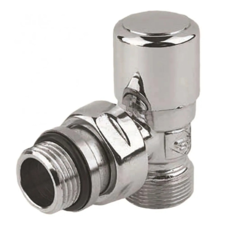 Carlo Poletti Кран отсекающий угловой ХРОМ Ø1/2″ х 24-19 FIRST (V140211CB)