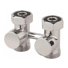 Carlo Poletti Кран нижнего подключения FIRST PIASTRE ХРОМ прямой Ø3/4″ F x 3/4″ EK (V72512CB)