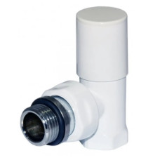 Carlo Poletti Кран радиаторный угловой БЕЛЫЙ Ø1/2″ COMPACT (V150310EF)