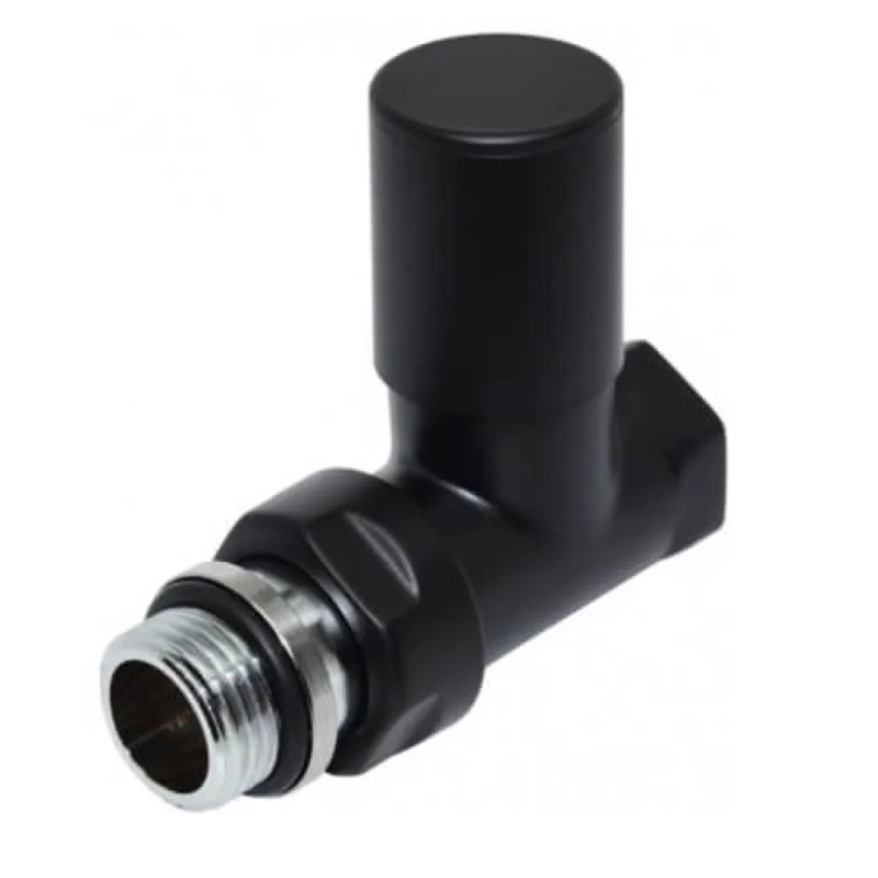 Carlo Poletti Кран радиаторный прямой BLACK MATTE Ø1/2" COMPACT (V150710EFS9005O)