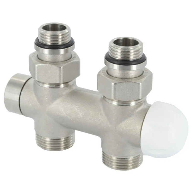 Carlo Poletti Узел термостатический TWIN THERMO НИКЕЛЬ прямой Ø1/2″ З x 3/4″ EK 50 мм (V37510QSB)