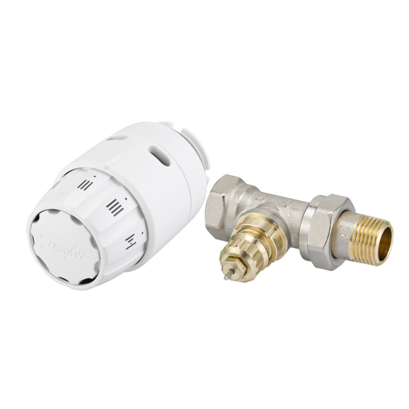 Danfoss Комплект термост. клапан Ду15 і термогол. RAS-C2, прямий (013G5142)