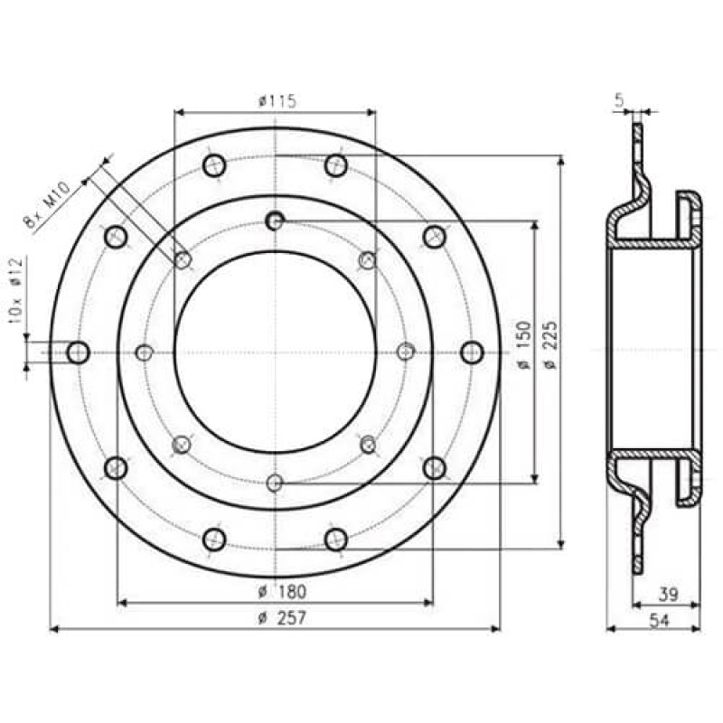 DRAZICE Редукційний фланець 225/150 (100641132)