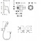 Hansgrohe Набір прихованого монтажу LOGIS з гігієнічною лійкою (71666000+27454000+32129000)