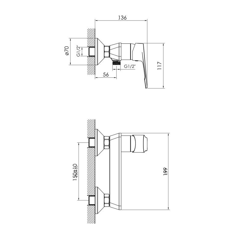IMPRESE Душевой набор Bila Desne (f03307401AA+T-00300SQ) (SET20230603)