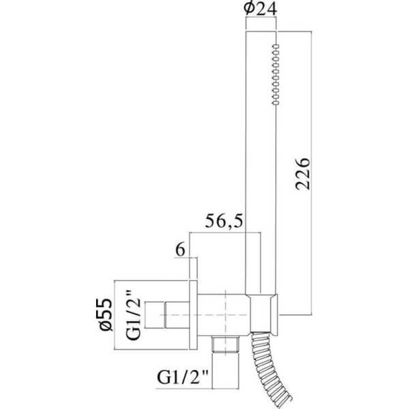 Paffoni Душевой набор Tondo ZDUP 094 ST сталь (ZDUP094ST)