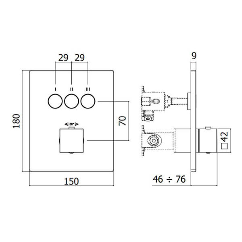 Paffoni Термостат для душа Compact box CPT 519 BO скрытого монтажа (CPT519BO)