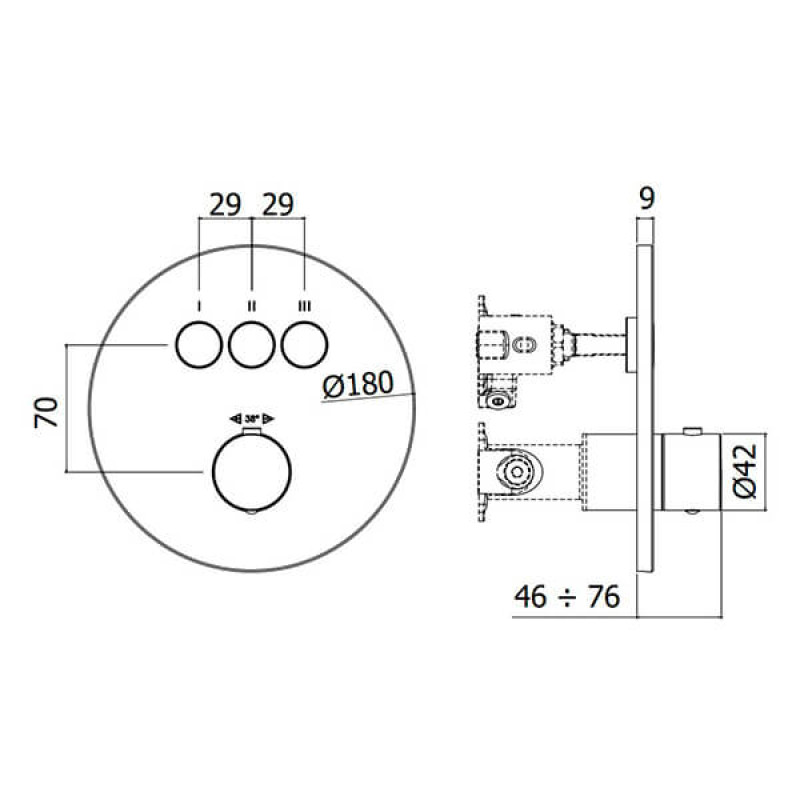 Paffoni Термостат для душа Compact box CPT 019 BO скрытого монтажа (CPT019BO)
