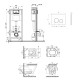 Qtap Інсталяція для унітазу 4 в 1 Nest + унітаз із сидінням Scorpio Ultra Quiet, з панеллю змиву (QT1433053EUQW45165)