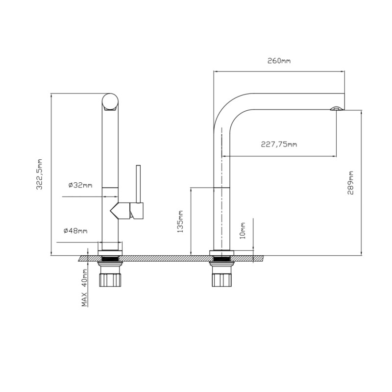 Qtap Змішувач для кухні Zdenek Нікель (QTZDN9032103FC)