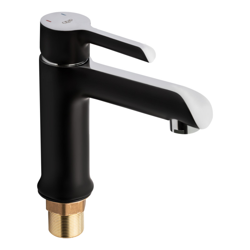 Qtap Змішувач для раковини Grand Чорний матовий (QTGRABCR001F)