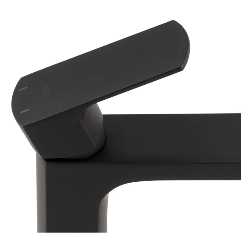 Qtap Змішувач для раковини Lipno високий Чорний матовий (QTLIPNO1023H101CB)