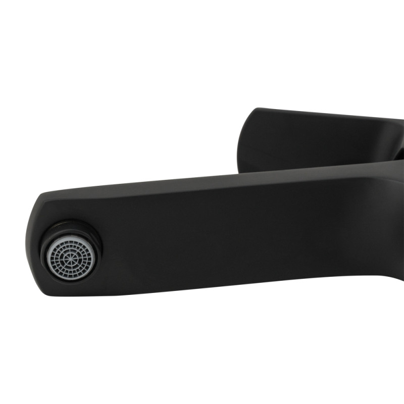 Qtap Змішувач для раковини Lipno високий Чорний матовий (QTLIPNO1023H101CB)