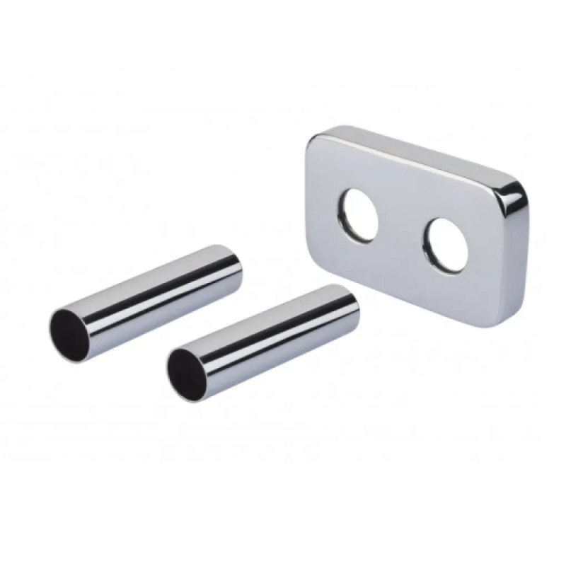 Carlo Poletti Набор декоративных трубок + розетка Ø18-L160 мм (межосевое расстояние 50 мм) ХРОМ (A55032B)