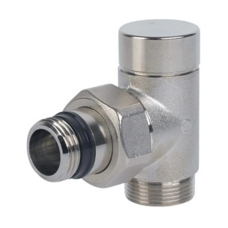 Carlo Poletti Кран отсекающий угловой НИКЕЛЬ Ø1/2″ x 3/4″ EK TOP MANUALE (V50211Q)