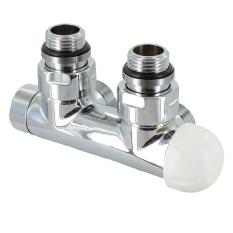 Carlo Poletti Узел термостатический TWIN THERMO BRUSH SILVER угловой ПРАВЫЙ Ø1/2″ З x 3/4″ EK 50 мм (V37110JSB)