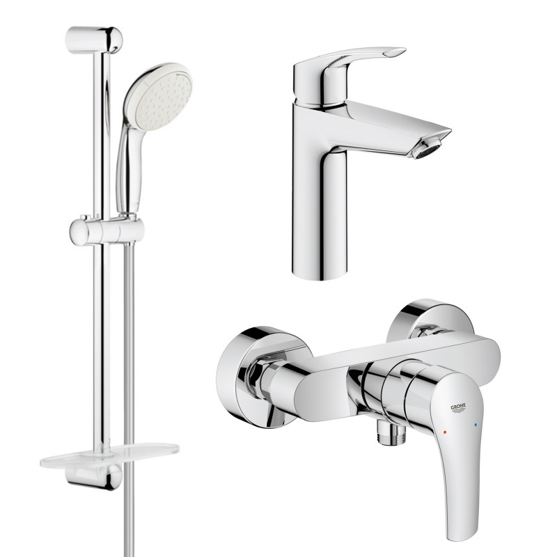 Grohe Набор смесителей для ванны Eurosmart + New Tempesta 100 (UA123244M0)