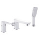 IMPRESE Смеситель для ванны Breclav, накладной, на три отверстия, хром/белый (85245W)