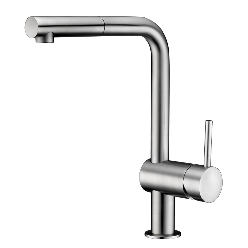 IMPRESE Смеситель для кухни Pivot LT, выдвижная лейка, сталь, 40 мм (f03408502LT)