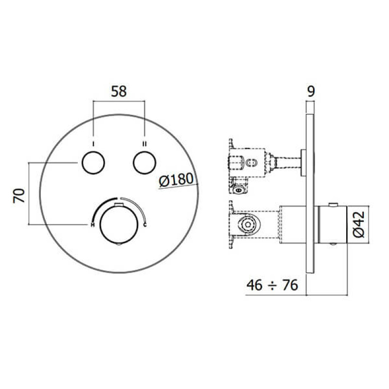 Paffoni Смеситель для душа Compact box CPM 018 NO скрытого монтажа (CPM018NO)