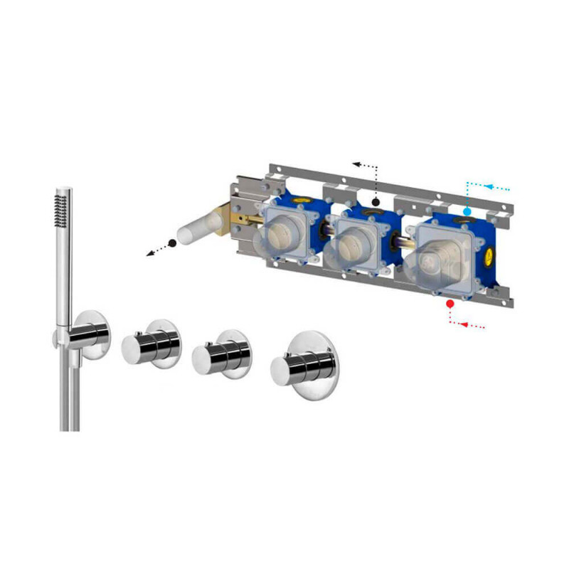 Paffoni Термостат для ванны/душа Modular box (MDE000CR) (MDE000CR)
