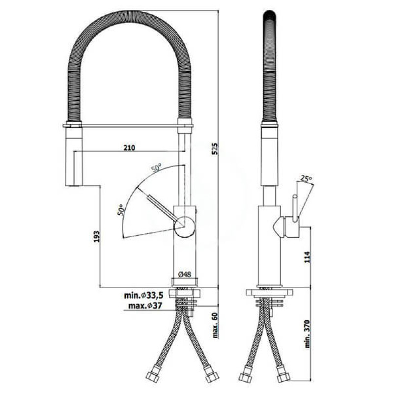 Paffoni Змішувач для умивальника Light LIG 179NO NO Professional, матовий чорний (LIG179NONO)
