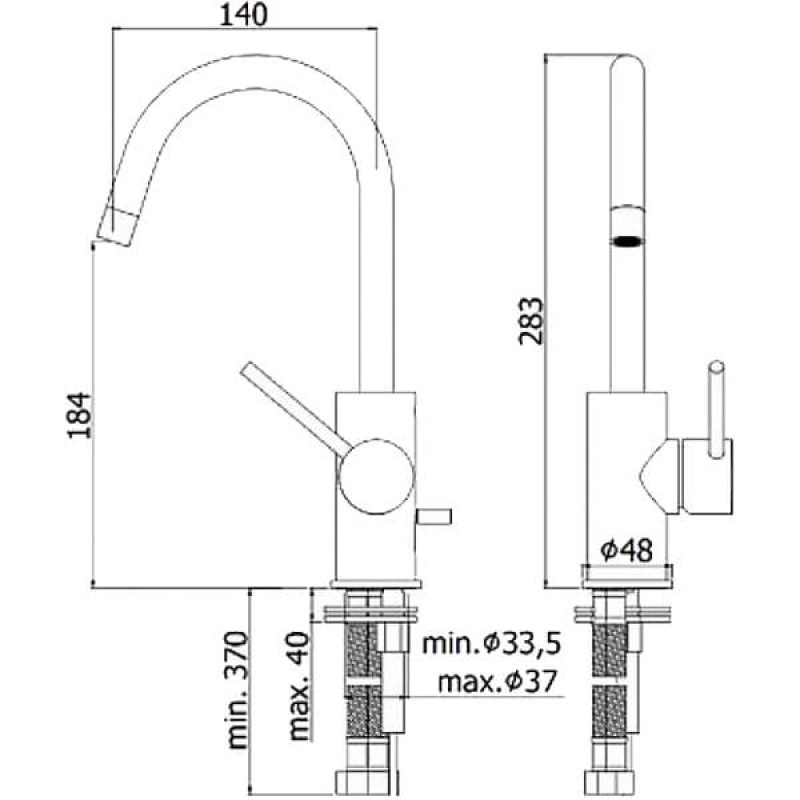 Paffoni Змішувач для умивальника Light LIG 078 CR без донного клапана, хром (LIG078CR)
